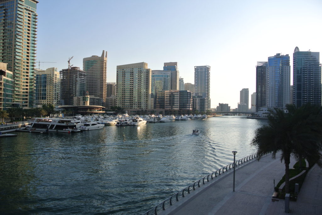 Layover in Dubai Annimarian Dubai Marina view over the water