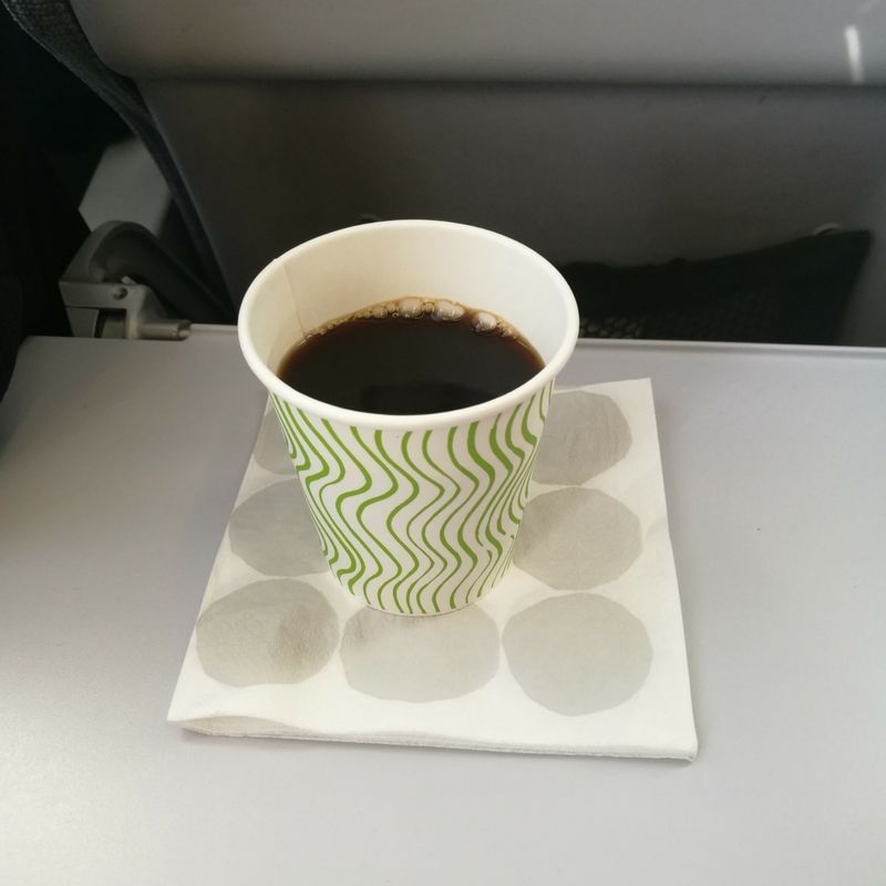 Busy busy Finnair coffee cup Marimekko inflight service black coffee Pienet Kivet