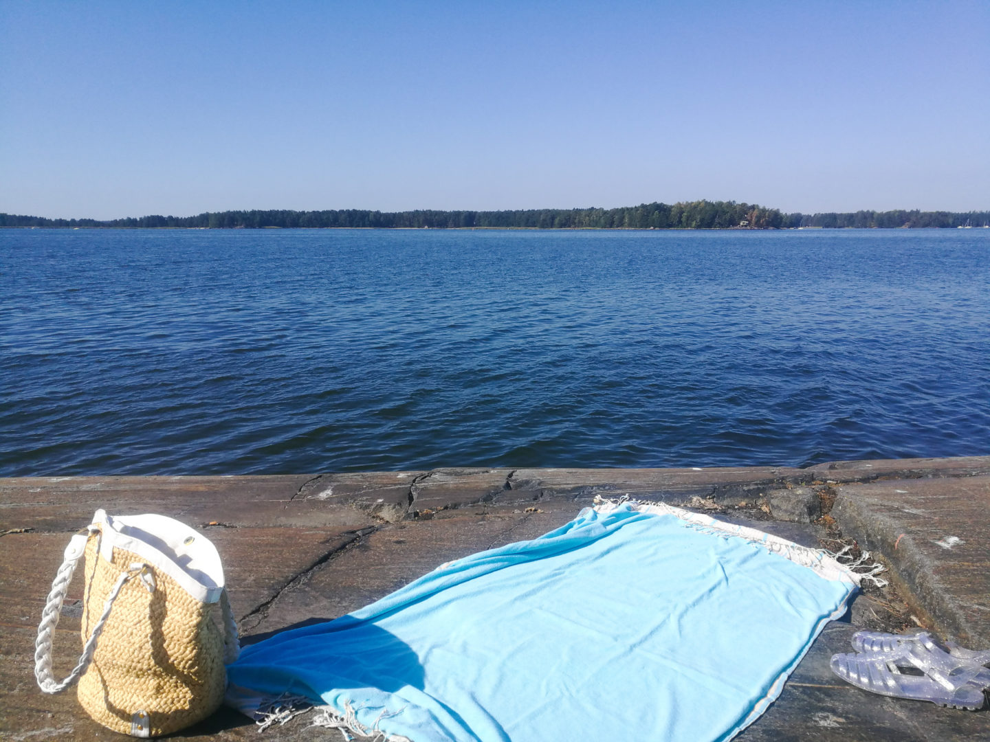 What a weekend A view over the blue sea on the coast of Helsinki