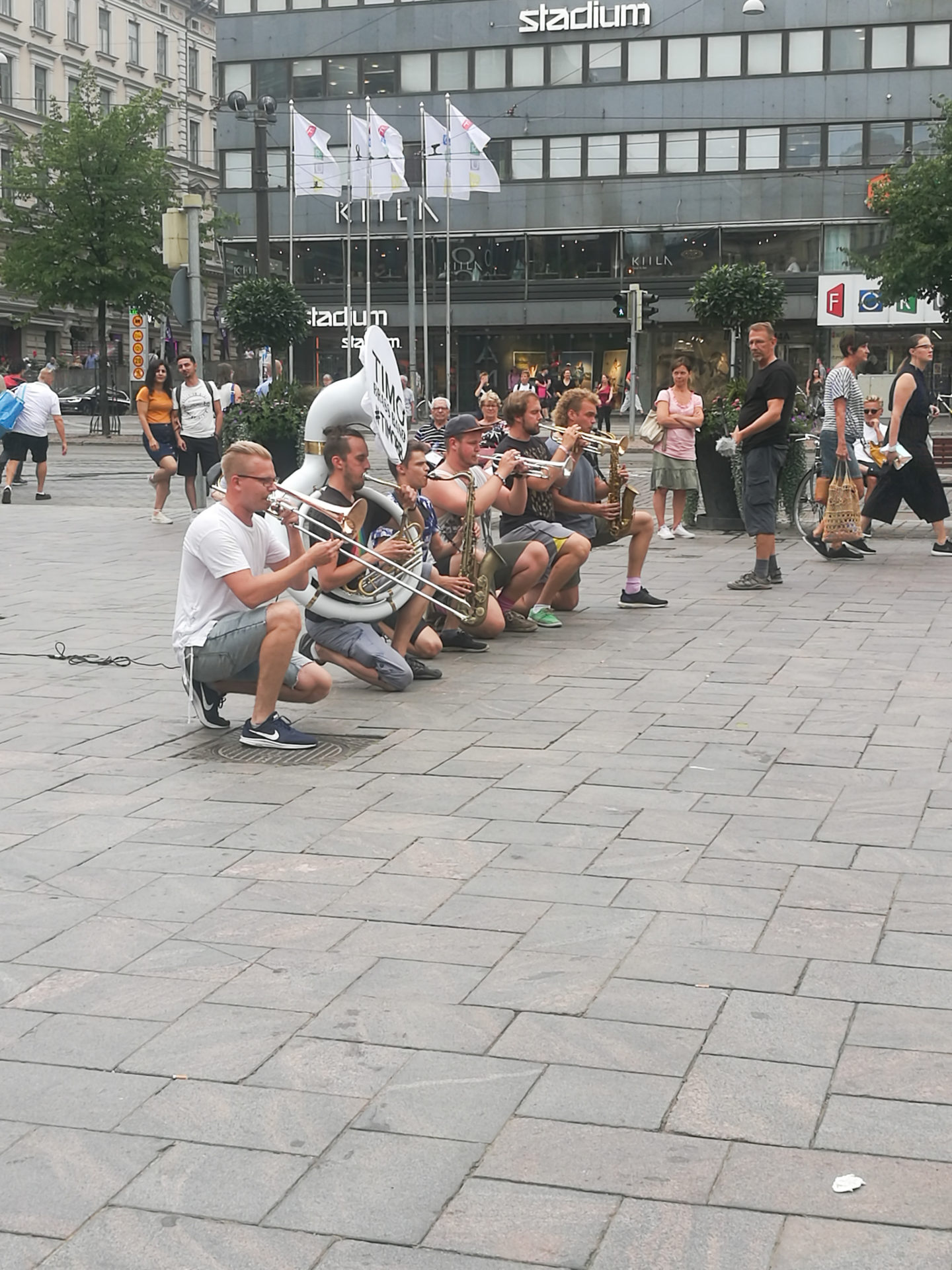 What a weekend A brass band playing in the center of Helsinki in the summer time